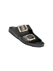Geox Leder-Pantoletten „Briona“ Schwarz