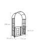 relaxdays Rosenbogen "Tor" in Schwarz - (B)114 x (H)206 x (T)50 cm