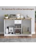 HOMCOM Sideboard in Weiß 120L x 35B x 75,2H cm