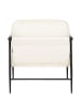 home24 home24 Loungesessel aus Metall und Textil in Beige / Weiß - 73 x 70 x 81 cm in Creme / Schwarz