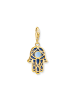 Thomas Sabo Charm-Anhänger Fatima's Hand Mit Kaltemaille in gold, blau