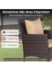 COSTWAY 3 tlg. Gartenmöbel Set Polyrattan mit Kissen in Braun