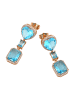 NAEMI Women Earrings in Rose Gold Turquoise