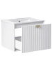 Beliani Badezimmerschrank mit Spiegel BONAIRE in Weiß - (W) 60 x (H) 43 x (L) 45 cm