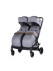 Chipolino Zwillingskinderwagen Twinity in grau
