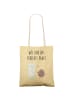 Mr. & Mrs. Panda Tote Bag Milch Keks mit Spruch in Gelb Pastell