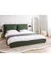 Beliani Doppelbett BAJONNA in Grün/Schwarz - (W) 200 x (H) 94 x (L) 235 cm