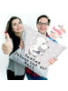 Mr. & Mrs. Panda Kopfkissen Panda Bestes Patenkind der Welt mit ... in Grau Pastell