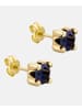 Diamant L'éternel Ohrringe aus 375 Gelbgold mit Saphir