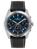 Jacques Lemans Herrenuhr Chronograph Melbourne 10 Bar Wasserdicht Blau / Schwarz / Silber