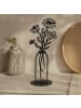 UNUS Deko Aufsteller aus Metall Blumenvase 35 cm in Schwarz