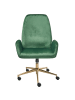 Beliani Bürostuhl CLARE in Grün/Schwarz/Gold - (W) 62 x (H) 100 x (L) 64 cm