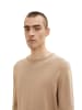 Tom Tailor Feinstrick Basic Pullover Rundhals Sweater in Braun