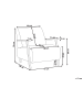 Beliani Sessel LESJA in Rosa/Braun - (W) 77 x (H) 79 x (L) 90 cm