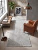 KADIMA DESIGN ERESMA Teppich Kurzflor Grau 80x150 Geometrisch Polyester Wohnzimmer in Grau