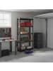 relaxdays Schwerlastregal in Schwarz/Braun - (B)60 x (H)180 x (T)30 cm