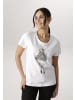 Aniston SELECTED T-Shirt in weiß-beige-schwarz