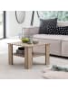 KADIMA DESIGN Couchtisch WL5.833 Eiche 60x42x60 cm Design Holztisch mit in Sonoma