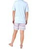NORMANN Shorty Pyjama kurzarm Ethnolook - 44779 in hellblau
