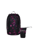 Satch Schulrucksack-Set AIR "Mystic Nights" 2-teilig in Schwarz/Rosa