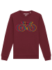 wat? Apparel Sweatshirt Fahrräder in Weinrot