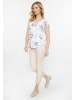 Usha Women Top in white blue