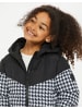 Threadgirls Winterjacke THB Rummy Leopard Print Hooded Padded Coat in Schwarz/ Weiß