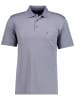 Ragman Softknit-Poloshirt Jacquard in Blau