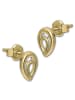 GoldDream Echtgold, 333er Gelbgold Damen Ohrstecker Oval Ohrring ca. 9mm