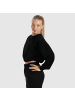 SMILODOX Crop Sweatshirt Triana in Schwarz