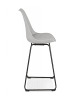 KADIMA DESIGN Hochstuhl und Küchenhocker aus Metall und Kunststoff | Dunkelgrau in Grau