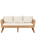 Beliani 4-tlg Lounge Set VITTORIA XL in Beige/Weiß/Braun