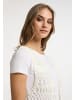 IZIA Damen Strickweste in Wollweiss