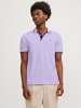 Jack & Jones Polo Shirt JJEPAULOS Sommer Hemd Kragen Pique Cotton in Lila