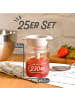 Praknu 25 Marmeladengläser 230 ml mit Deckel - Mit Etiketten & Stift -