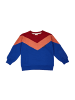 MANITOBER Cut & Sew Sweatshirt in Red/Rust/Blue