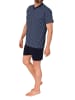 NORMANN kurzarm Schlafanzug Shorty Pyjama print - 77238 in navy