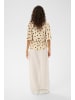 Soaked in Luxury Kurzarm-Bluse SLArjana Feminine Form in Oatmeal with Black Dots