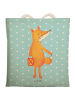 Mr. & Mrs. Panda Tote Bag Fuchs Laterne ohne Spruch in Türkis Pastell