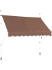 COSTWAY Klemmmarkise 250 cm in Braun