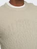 Only&Sons Design Pullover Geripptes Karo Strick Muster ONSKALLE in Beige-2