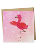 Mr. & Mrs. Panda Einladungskarte Flamingo Yoga ohne Spruch in Aquarell Pink