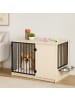 relaxdays Hundekäfig in Grau/ Schwarz - (B)102 x (H)65,5 x (T)60 cm