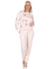 NORMANN Langarm Kuschel Interlock Schlafanzug Langarm Florale Optik - 87289 in rosa