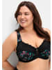 sheego Bügel-BH in schwarz bedruckt