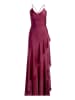 Vera Mont Abendkleid mit Volant in Prune Wine