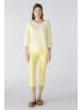 Oui Caprihose slim fit, mid waist in yellow