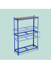 relaxdays Reifenregal in Blau - (B)120 x (H)180 x (T)40 cm