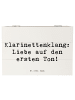 Mr. & Mrs. Panda Holzkiste Spruch Klarinette Liebe  mit Spruch in Weiß
