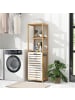 COSTWAY 4-stufig Wäschekorbschrank in Beige